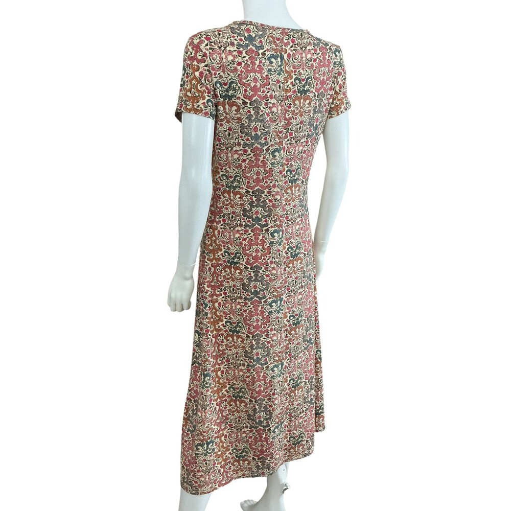 Peruvian Connection Malabar Pima Cotton Dress Size Medium Ethnic Print Midi BOHO - Picture 8 of 12